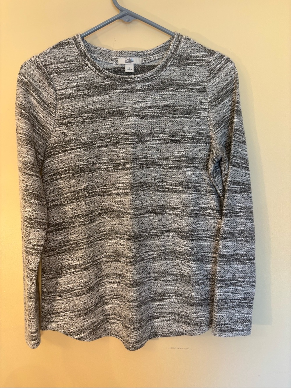 croft & barrow Gray Marled Crewneck Sweater